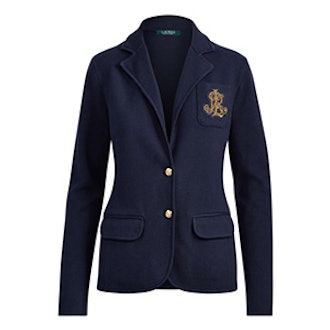 Bullion-Crest Sweater Blazer