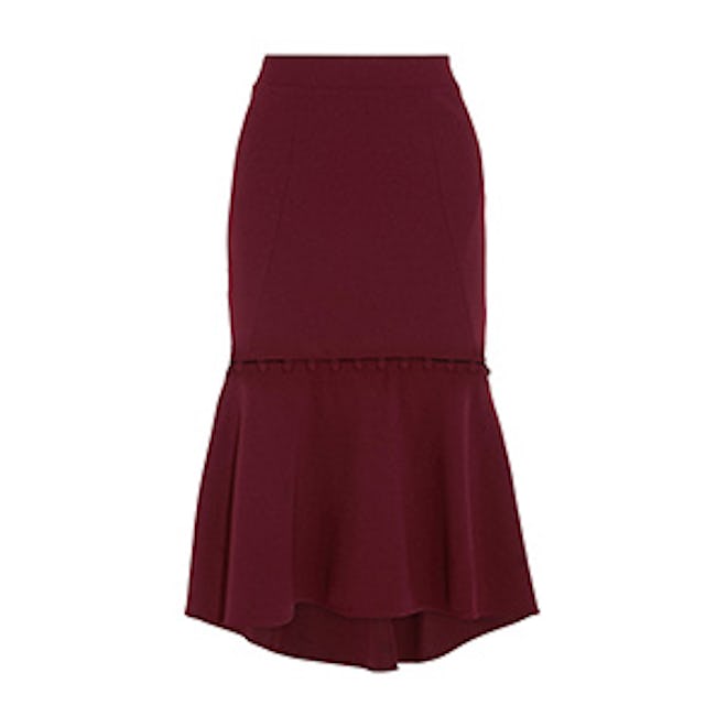 Cortona Fluted Crepe Midi Skirt