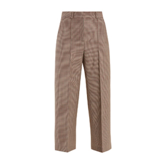 Warwick Hound’s-Tooth Wool Cropped Trousers