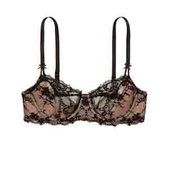 Wicked Unlined Uplift Bra in Black Retro Romance Lace