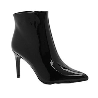 Abbie Patent Pointed Toe Ankle Boot