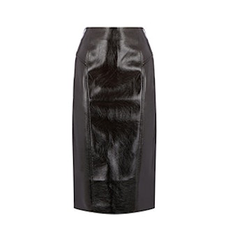 Patent Faux Leather Pencil Skirt