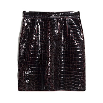 Croco Leather Skirt