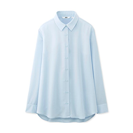 Rayon Long-Sleeve Blouse