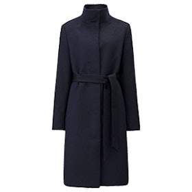 Cashmere Blended Stand Collar Coat