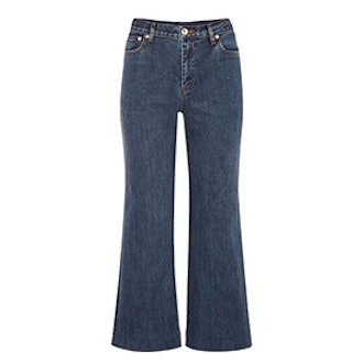 Sailor Cropped High-Rise Straight-Leg Jeans