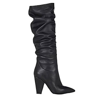 Leather Slouchy Knee Boots
