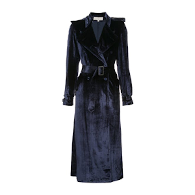 Velvet Trench Coat Robe