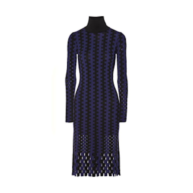 Turtleneck Knit Midi Dress