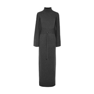 Cape-Effect Wool and Cashmere-Blend Turtleneck Maxi Dress