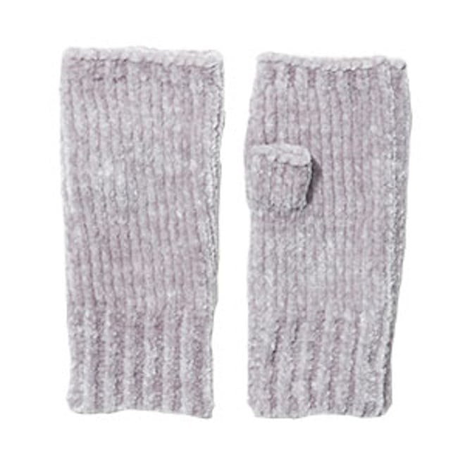 Ribbed Chenille Fingerless Gloves