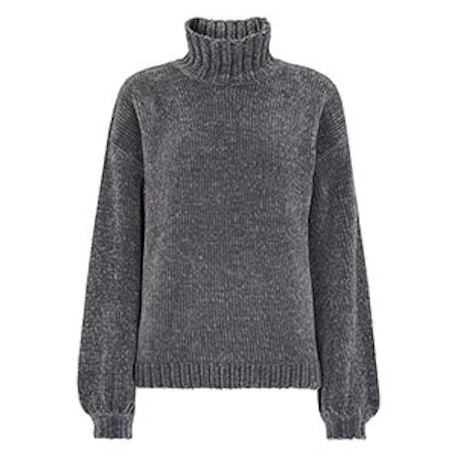 Chenille Funnel Neck Knit