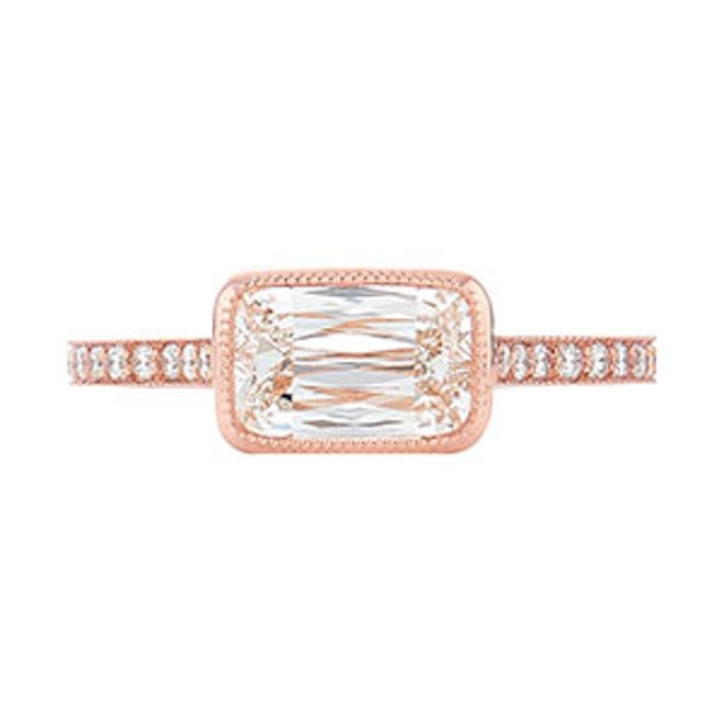 Ashoka Cut Diamond Engagement Ring in 18k Rose Gold