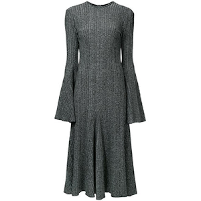 Conrad Ribbed Stretch-Knit Midi Dress