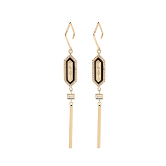 N/S Diamond Long Earrings