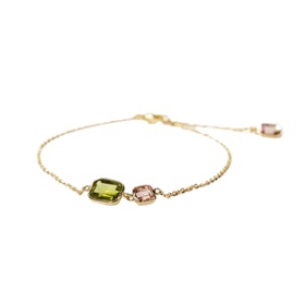 Peridot &#038; Pink Tourmaline Bracelet