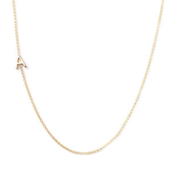 14K Gold Asymmetrical Letter Necklace