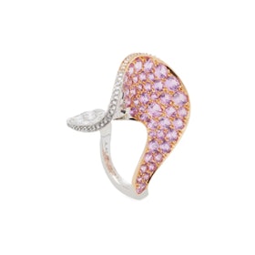 Spirale Pink Sapphire Ring
