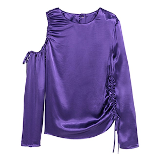 Satin Top With Drawstrings