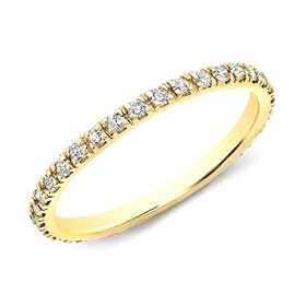 14kt Yellow Gold Diamond Eternity Stacking Ring