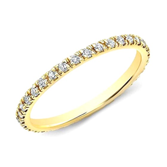 14kt Yellow Gold Diamond Eternity Stacking Ring