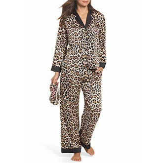 Leopard Print Charmeuse Pajamas