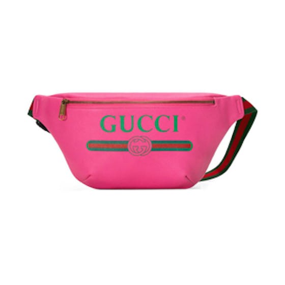 Gucci Print Leather Belt Bag