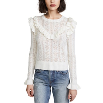 Natalie Ruffle Sweater