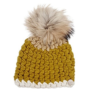 Fur Pom-Pom Wool Hat