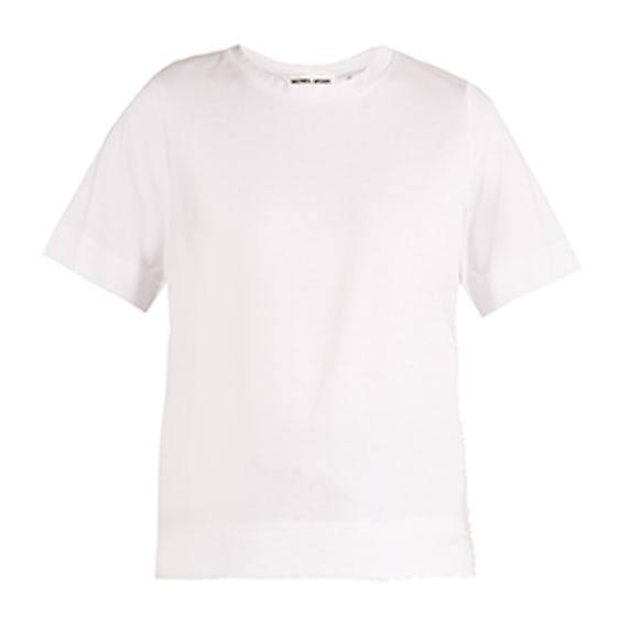 Tulle-Trimmed Cotton-Blend T-Shirt