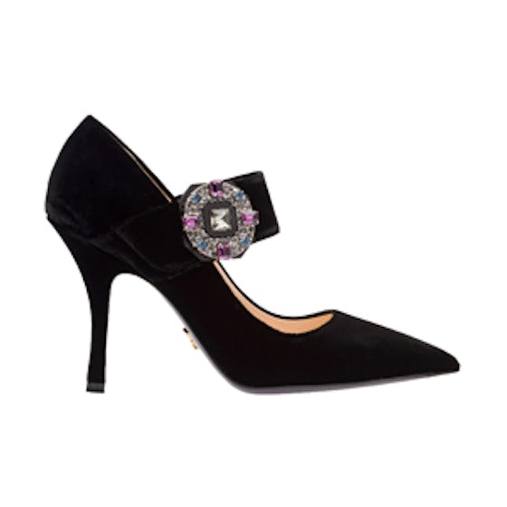 Velvet Mary Jane Pump