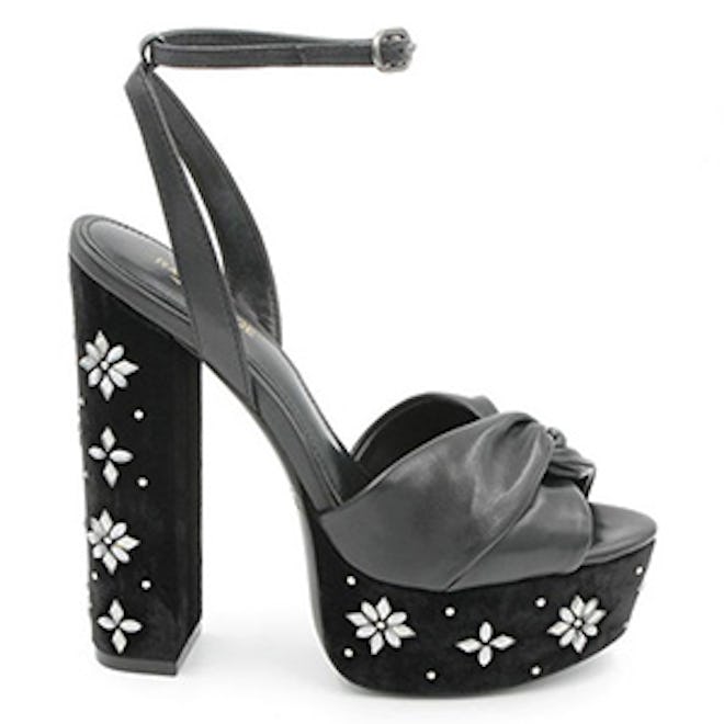 Claudette Crystal-Embellished Platform Sandals