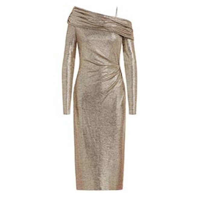 Glenda Metallic Stretch-Jersey Dress