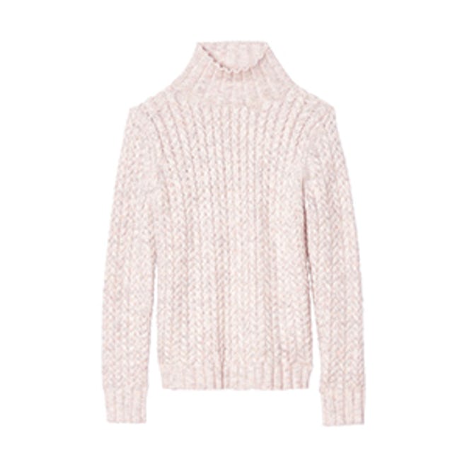 Marled Cable Turtleneck Pullover