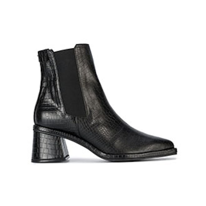 Black Snake Effect Chelsea Boots