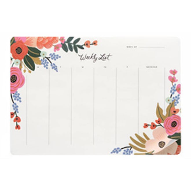 Lively Floral Everyday Weekly Desk Pad