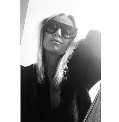 Celine Aagaard taking a selfie while wearing black sunglasses 