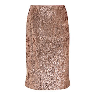 Sequined Crepe Skirt