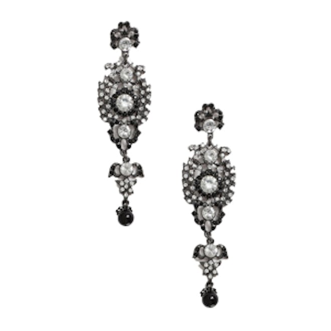 Rhinestone Pearl Drop Earrings