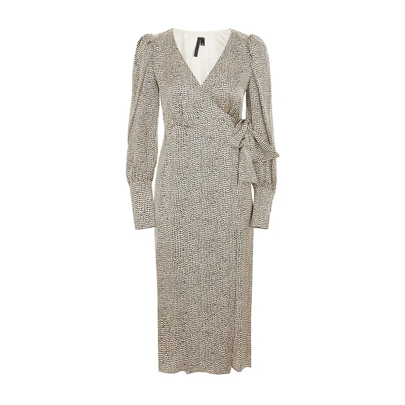 knee length dresses for ladies Topshop Wrap Detail Midi Dress In Floral Print main image 1