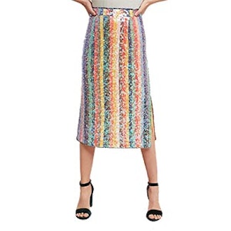 Sequined Palette Midi Skirt