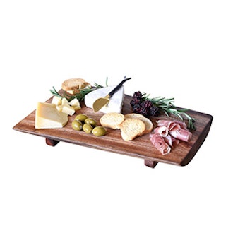 Prepium Medium Reclaimed Wood Live Edge Cheese Board Tray