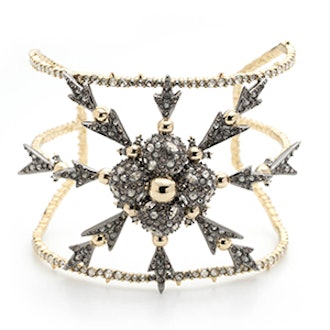 Crystal Encrusted Snowflake Cuff Bracelet