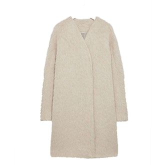 Collarless Cocoon Coat