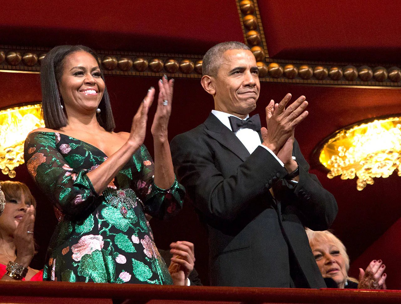 michelle obama green dress Michelle Obama Looks Sensational at Kennedy Center Honors