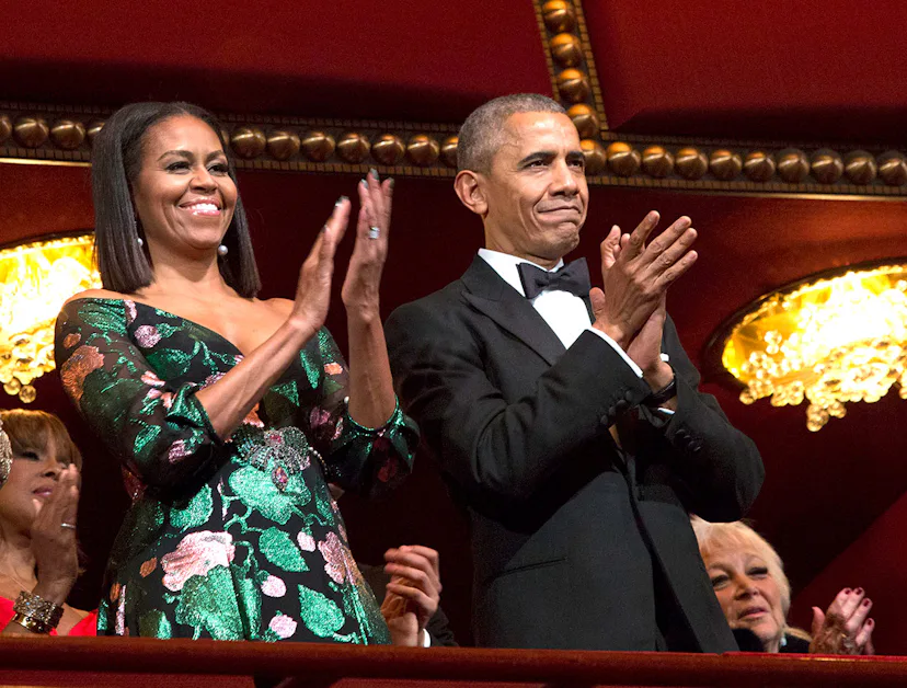 michelle obama green dress Michelle Obama Looks Sensational at Kennedy Center Honors