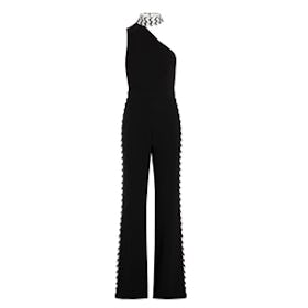Fletcher Chevron Embroidered Stretch-Crepe Jumpsuit