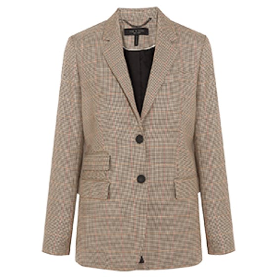 Rona Houndstooth Wool Blazer