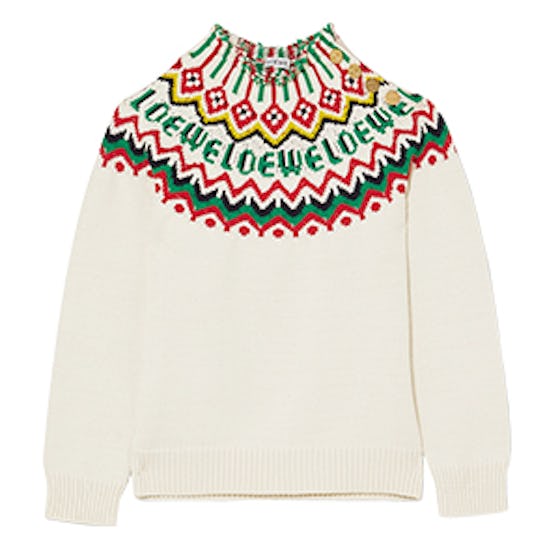 Fair Isle Cotton-Blend Sweater