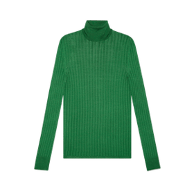 Fine Silk Turtleneck Knitted Top